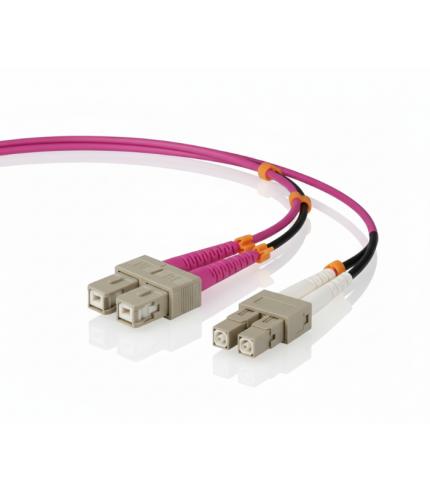 SC-SC Multi Mode OM4 Dublex Fiber Optik Patch Kablo
