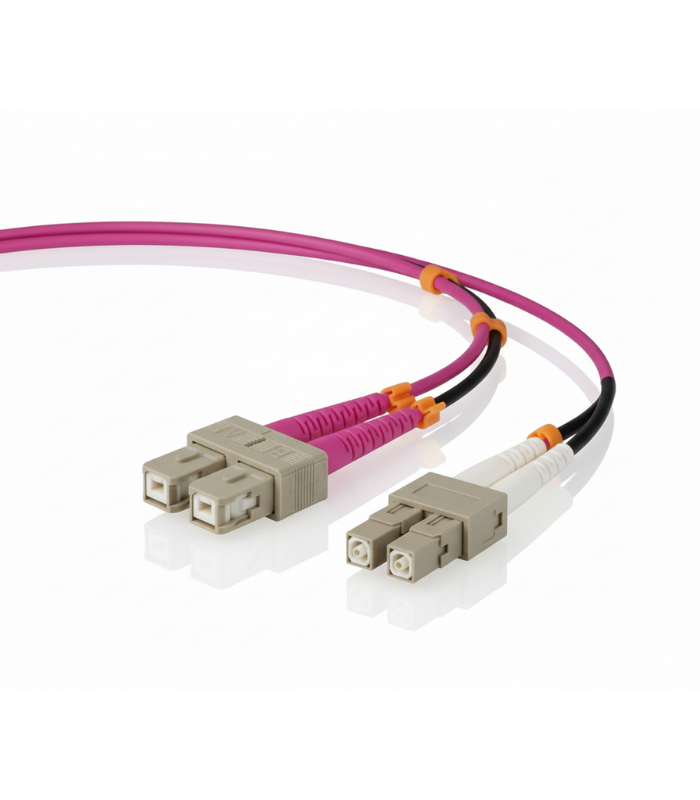 SC-SC Multi Mode OM4 Dublex Fiber Optik Patch Kablo