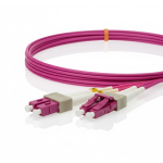 LC/LC Multi Mode OM4 Dublex Fiber Optik Patch Kablo