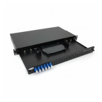 1U 12 Port LC Dublex (Duplex) Fiber Optik Patch Panel (Single Mode)