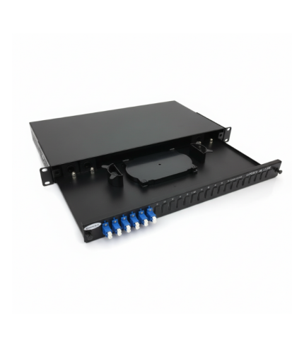 1U 12 Port LC Dublex (Duplex) Fiber Optik Patch Panel (Single Mode)
